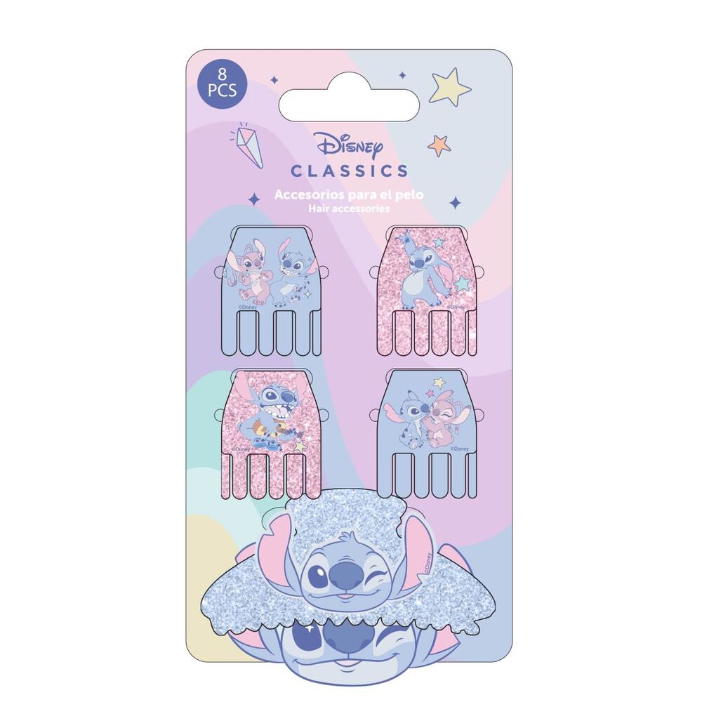 blister pack of 5 stitch disney hair clips