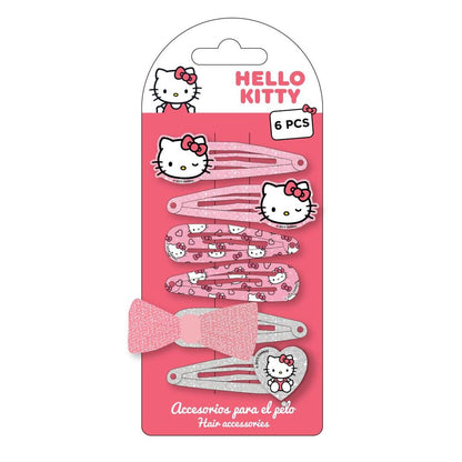 blister pack of 6 hello kitty hair clips