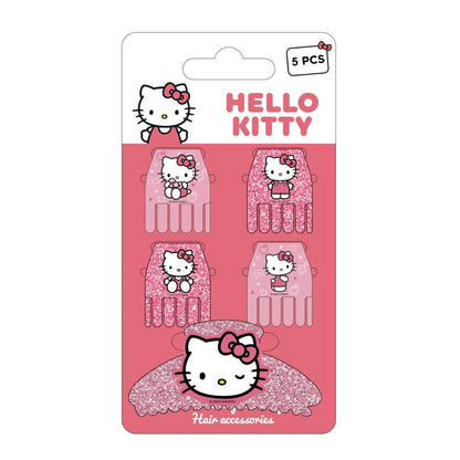 blister pack of 5 hello kitty hair clips