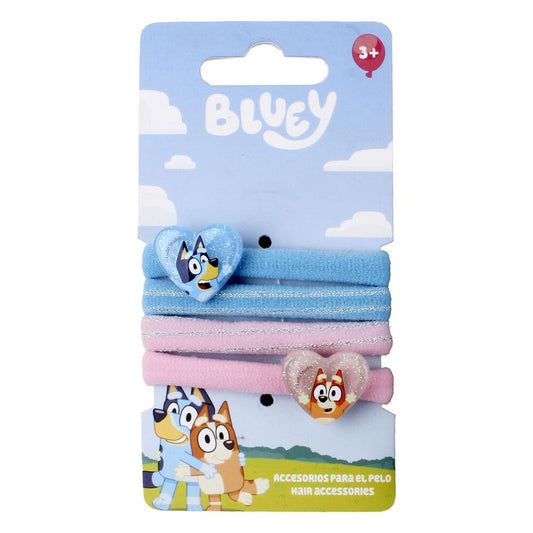 Blister of 4 Bluey hair scrunchies