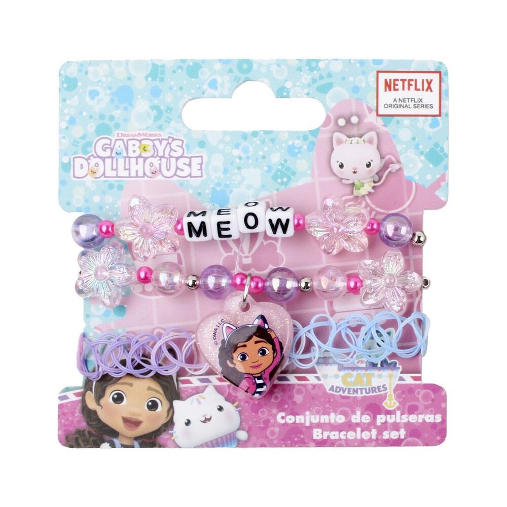 blister pack of 3 bracelets from gabby's dollhouse