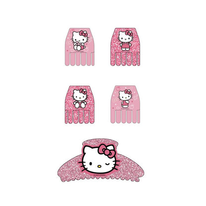 Blister pack of 5 Hello Kitty hair clips