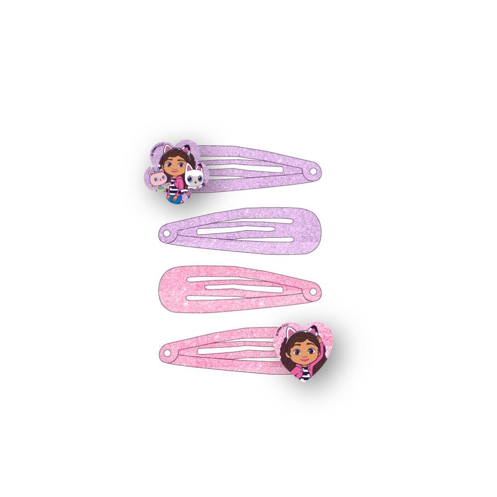 Blister pack of 4 hair clips from Gabby's Dollhouse