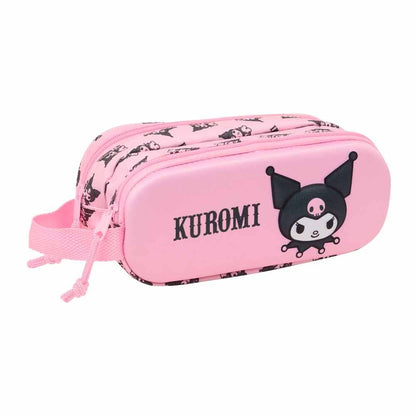 3d kuromi hello kitty double pencil case