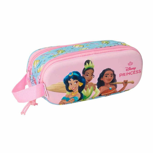 3d disney princesses double pencil case