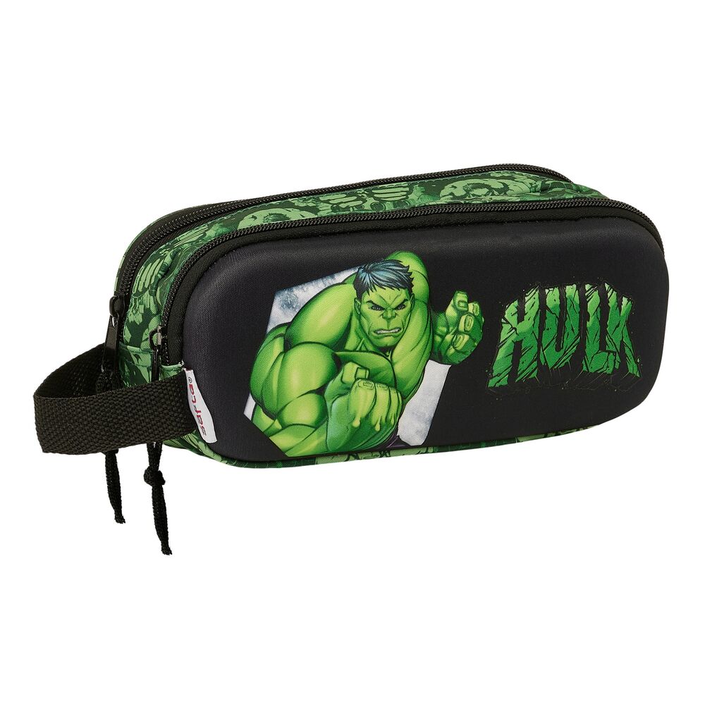 3d hulk marvel double pencil case