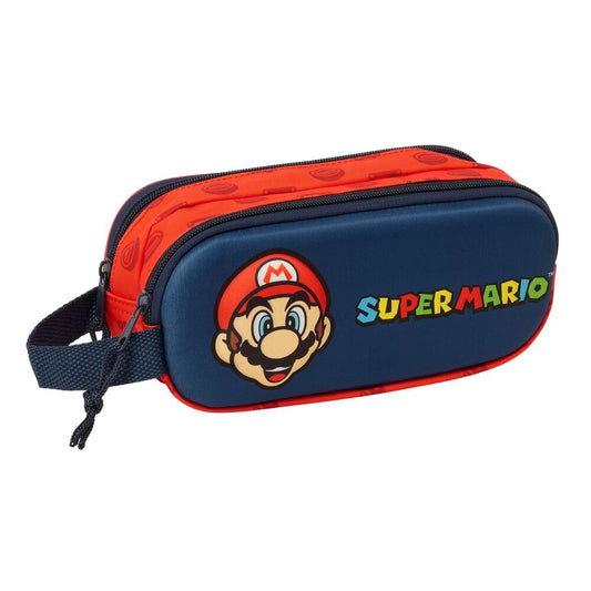 3d super mario bros double pencil case