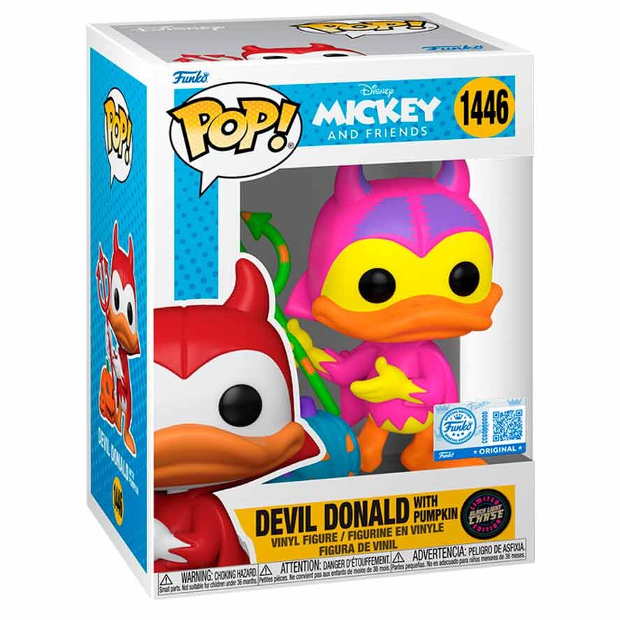 POP figure Disney Mickey and Friends Devil Donald with Pumpkin 5 1 Chase Exclusive