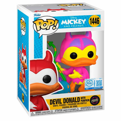 POP figure Disney Mickey and Friends Devil Donald with Pumpkin 5 1 Chase Exclusive