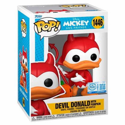 POP figure Disney Mickey and Friends Devil Donald with Pumpkin 5 1 Chase Exclusive