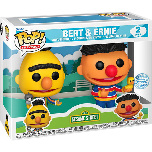 Confezione blister da 2 statuette POP di Bert ed Ernie di Sesame Street (esclusiva)