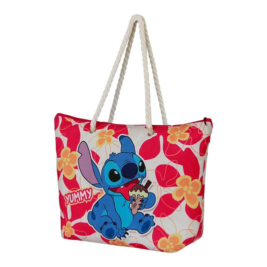 Bolsa de praia Disney do Stitch com sorvete