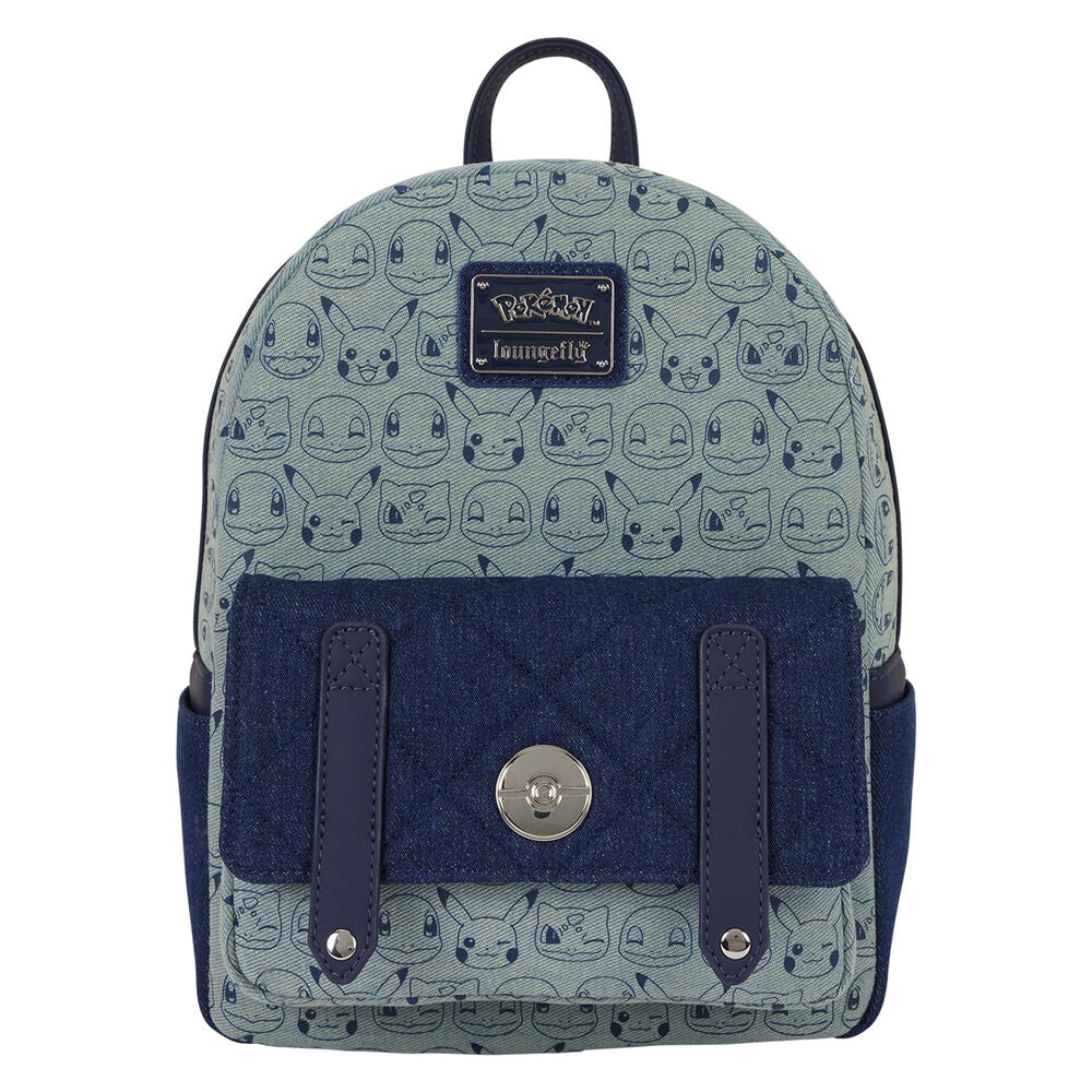 pokemon loungefly denim backpack 29cm