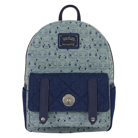 pokemon loungefly denim backpack 29cm