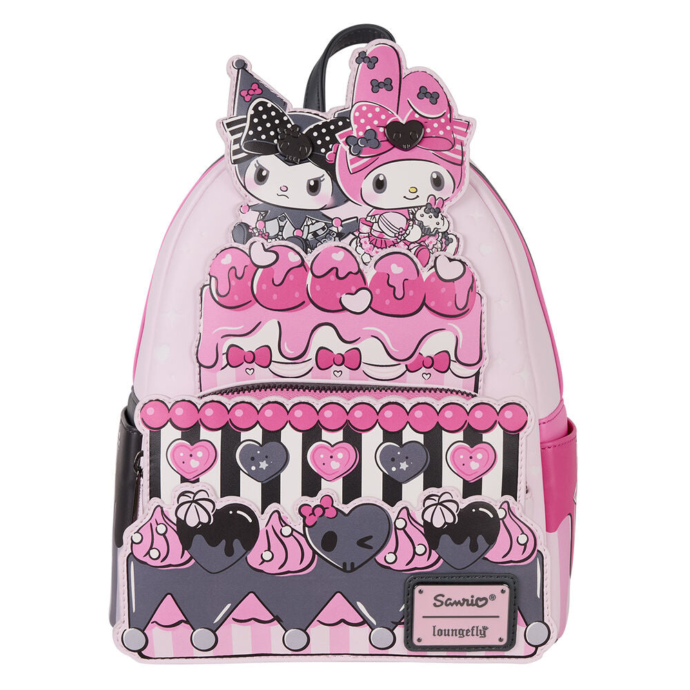 my melody and kuromi sanrio loungefly backpack 26cm