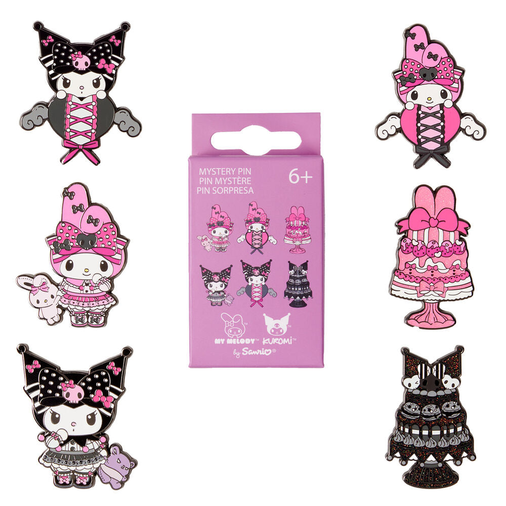 blind box enamel pin my melody and kuromi sanrio loungefly assortment
