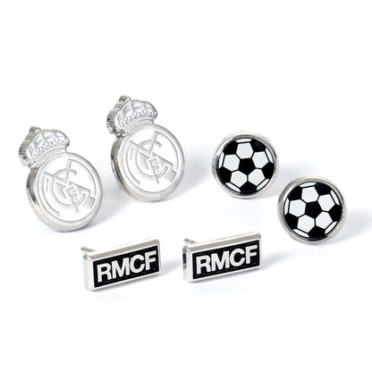 Set mit 3 Paar Real Madrid Ohrringen