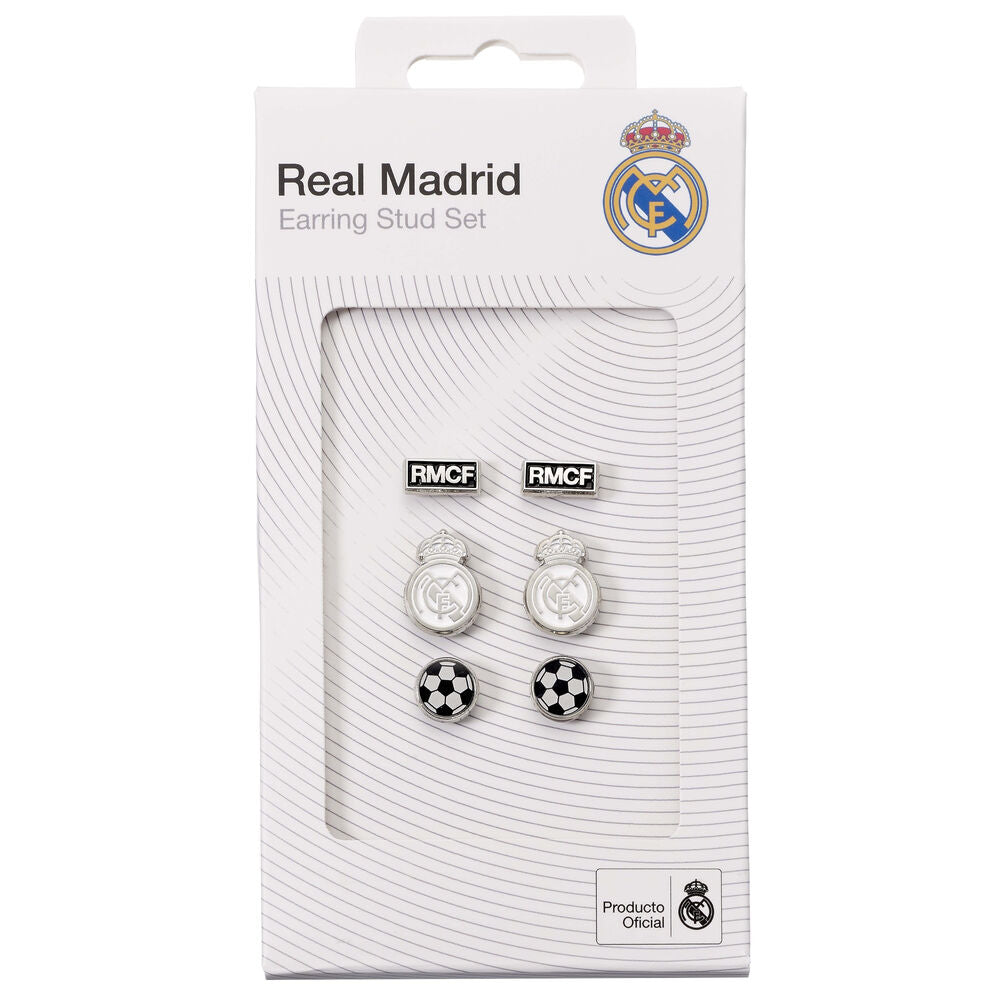 set of 3 pairs of real madrid earrings