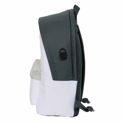 Zaino per laptop Real Madrid + USB (25/26 44 cm)
