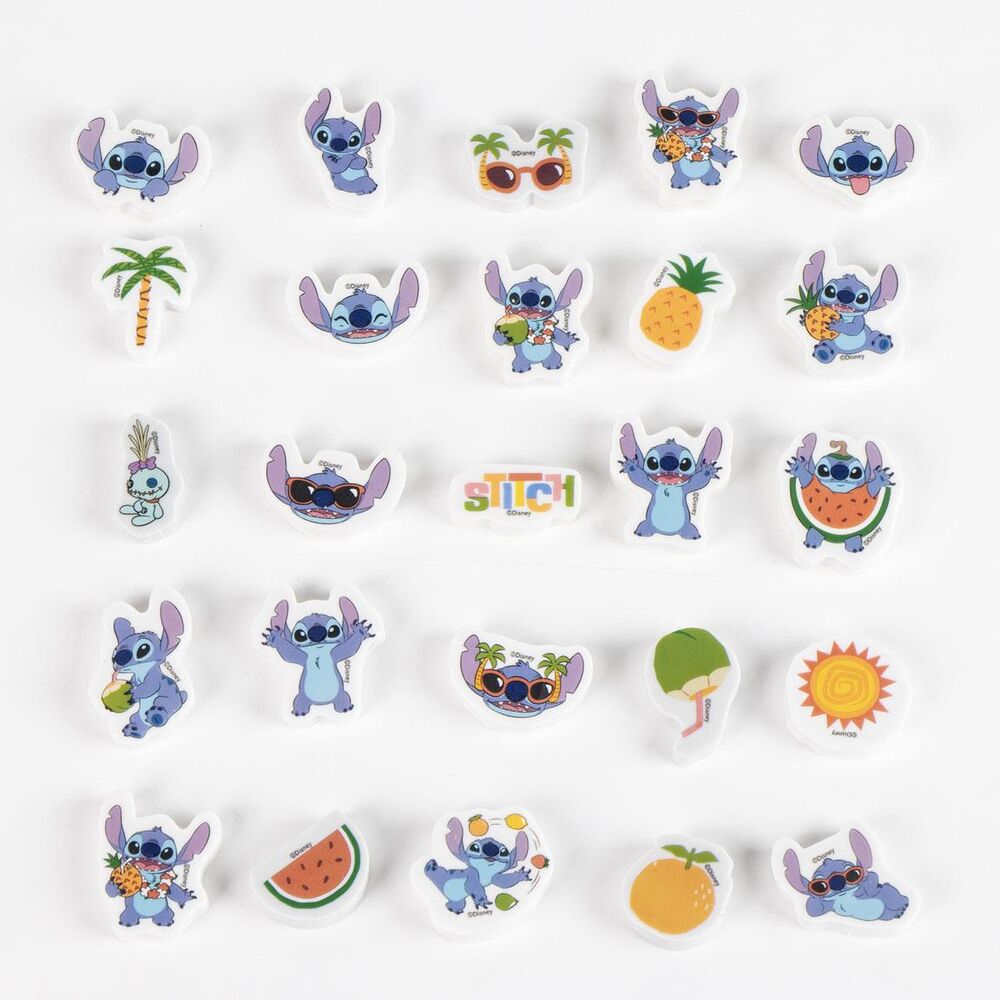 Blister pack of 25 Stitch Disney erasers