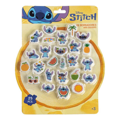 blister pack of 25 stitch disney erasers