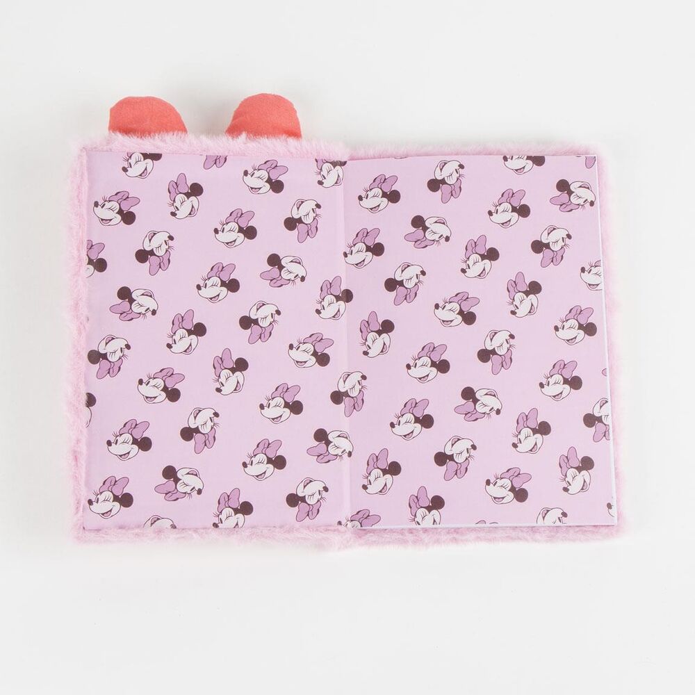 Carnet en peluche Minnie