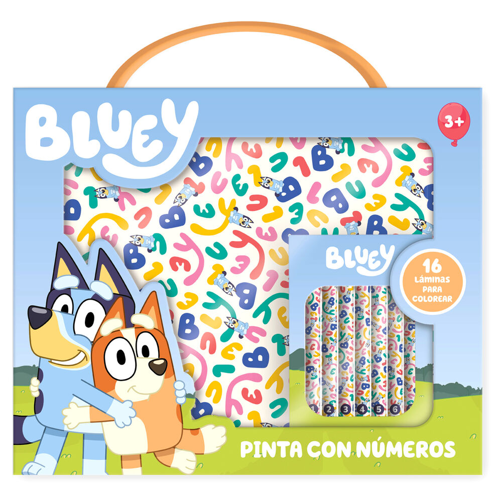 bluey paint by numbers suitcase
