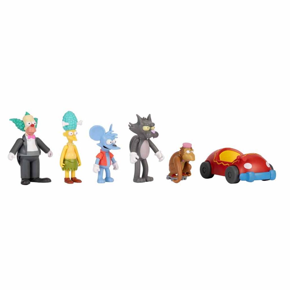 Blister pack of 6 Simpsons figures, 7cm