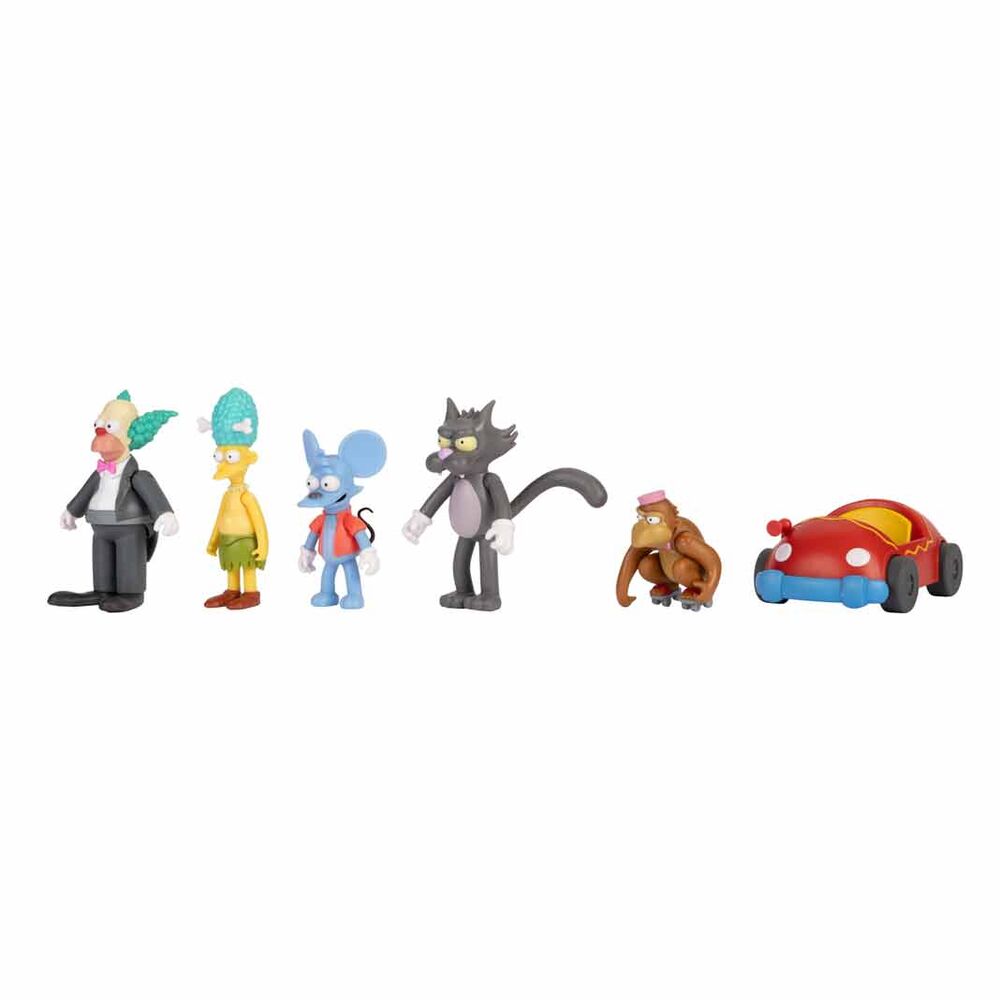 Blister pack of 6 Simpsons figures, 7cm
