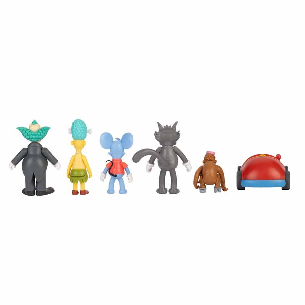 Blister pack of 6 Simpsons figures, 7cm