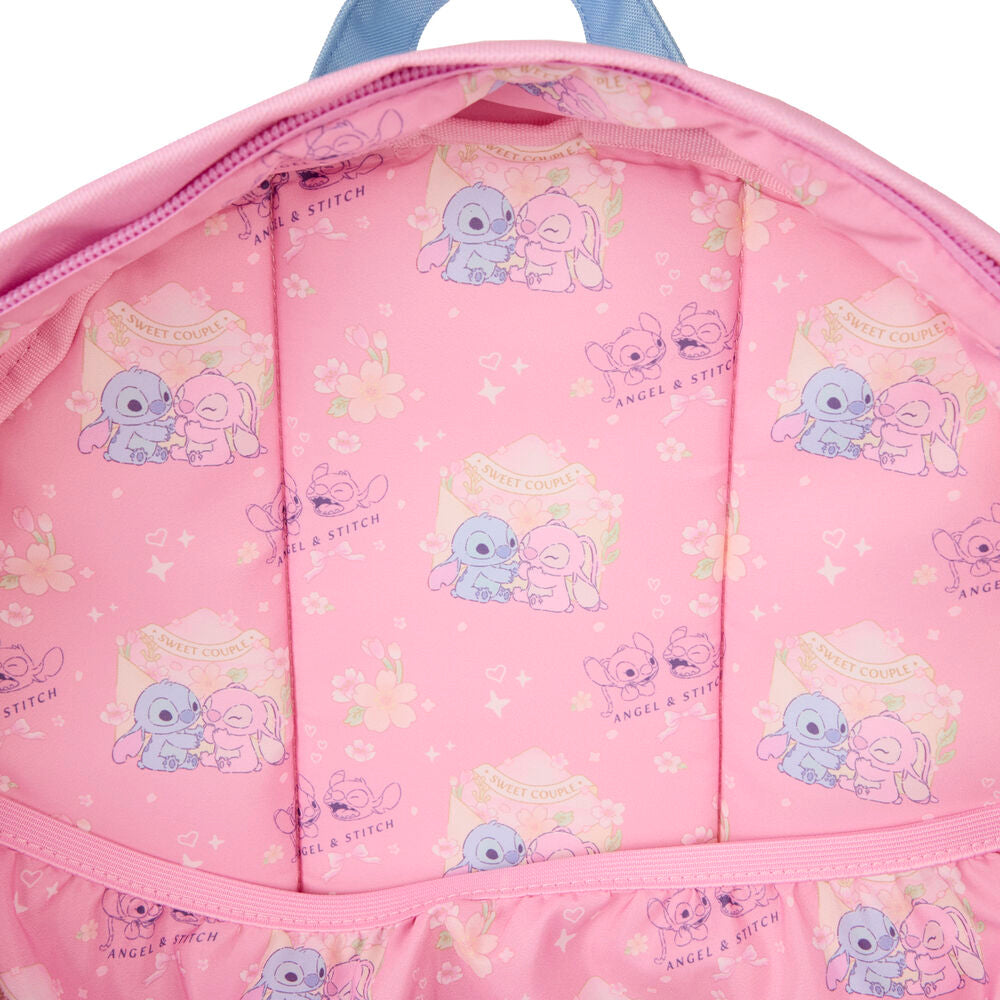 Zaino Loungefly Disney Stitch & Angel Stitch in nylon 43 cm