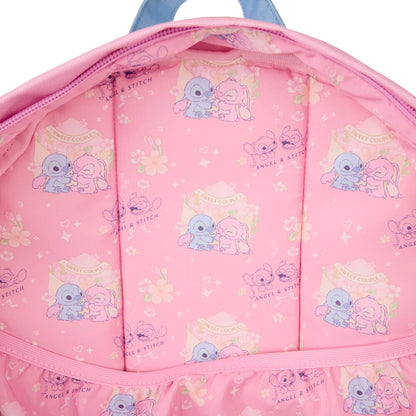 Zaino Loungefly Disney Stitch & Angel Stitch in nylon 43 cm