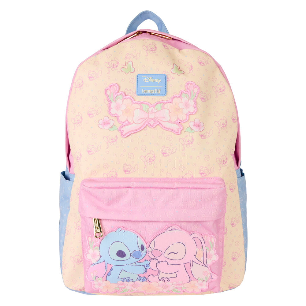 stitch & angel stitch disney loungefly nylon backpack 43cm