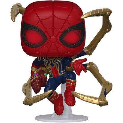 pop figure marvel avengers endgame iron spider with nano gauntlet