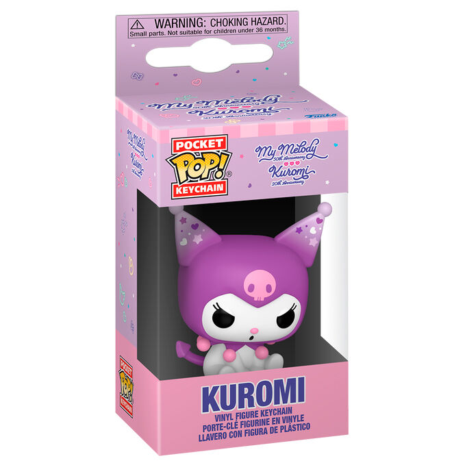 Llavero Pocket POP Hello Kitty 20.º Aniversario Kuromi Grumpy