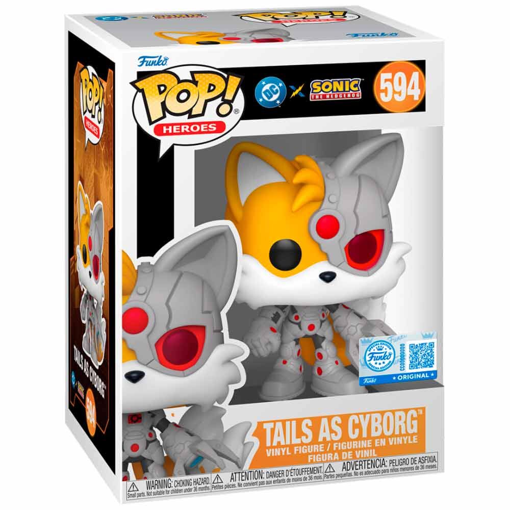 pop figure sonic the hedgehog dc comics tails as cyborg exclusive