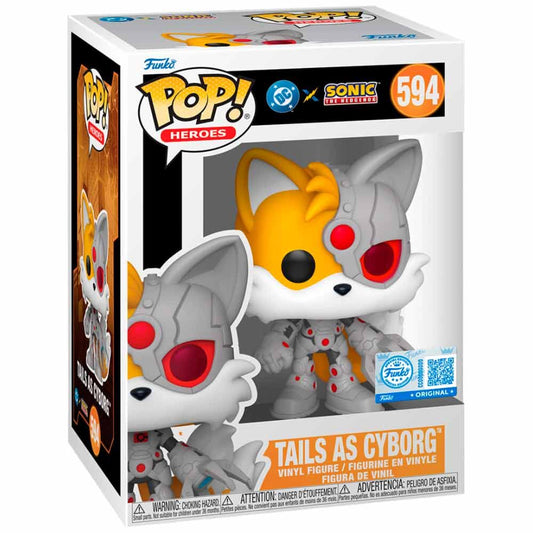 pop figure sonic the hedgehog dc comics tails as cyborg exclusive