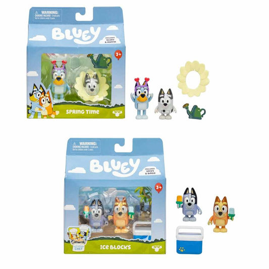 Blister pack of 2 Let's Play Chet Bluey figures (assorted)