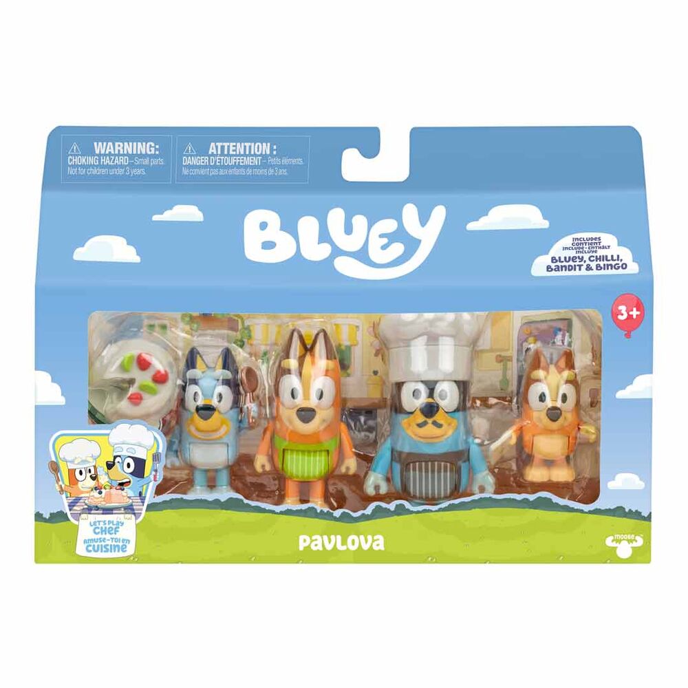 Blister 4 figures Lets Play Chet Bluey