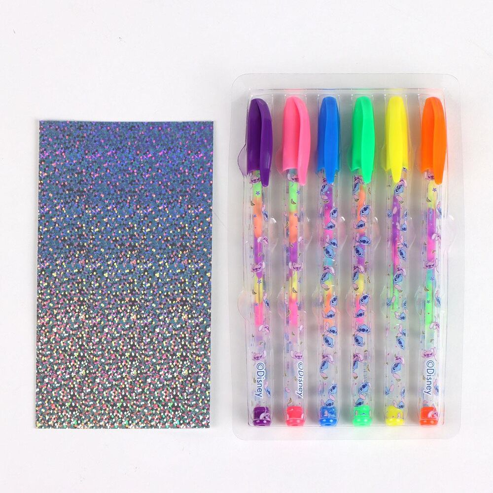 Blister of 6 Stitch Disney gel pens