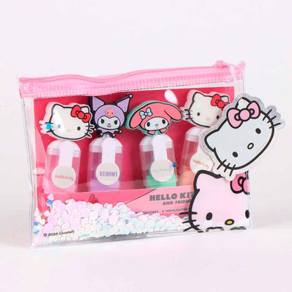 Zestaw 4 różnych zakreślaczy Hello Kitty