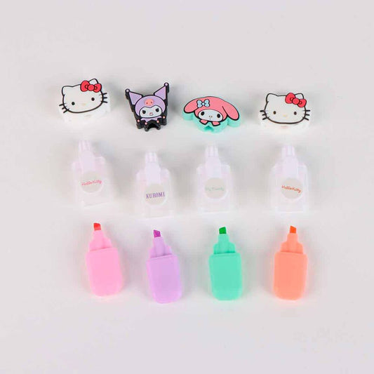 Zestaw 4 różnych zakreślaczy Hello Kitty