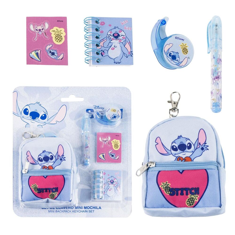 disney stitch mini backpack stationery set
