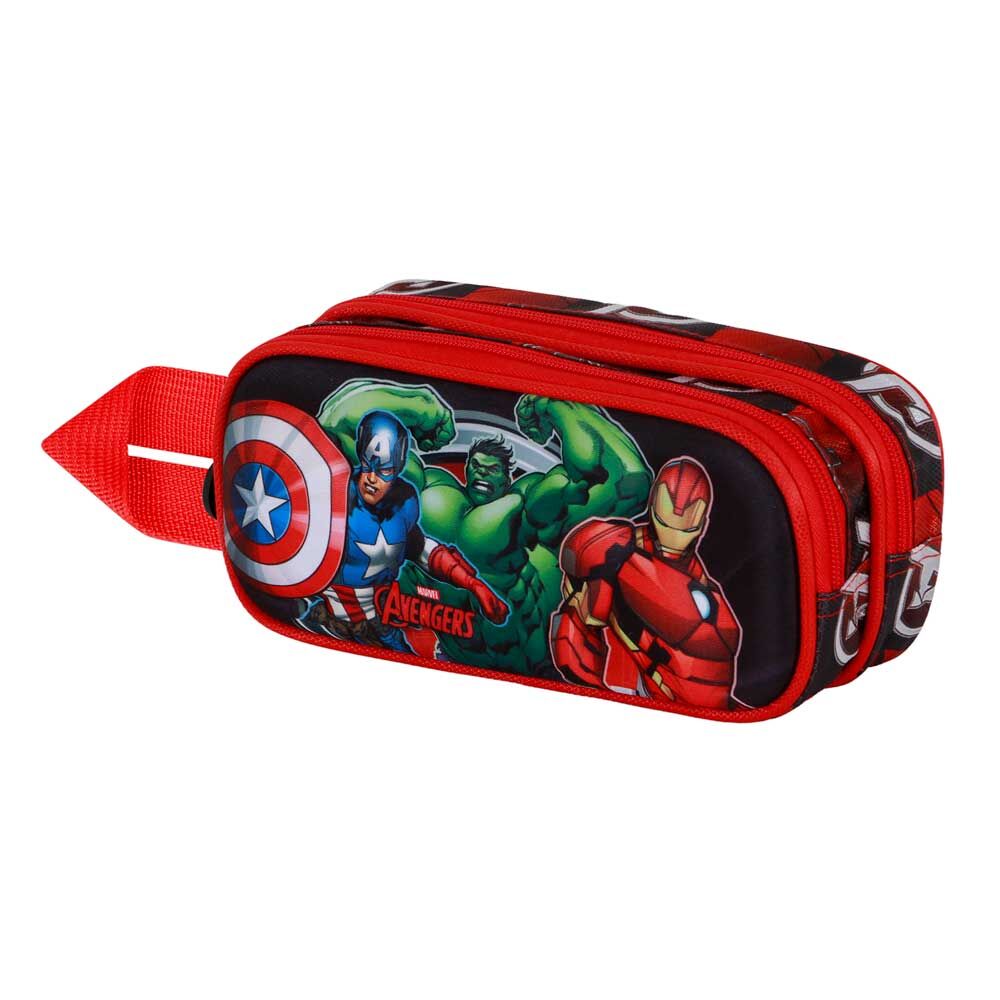 3d almighty avengers marvel double pencil case