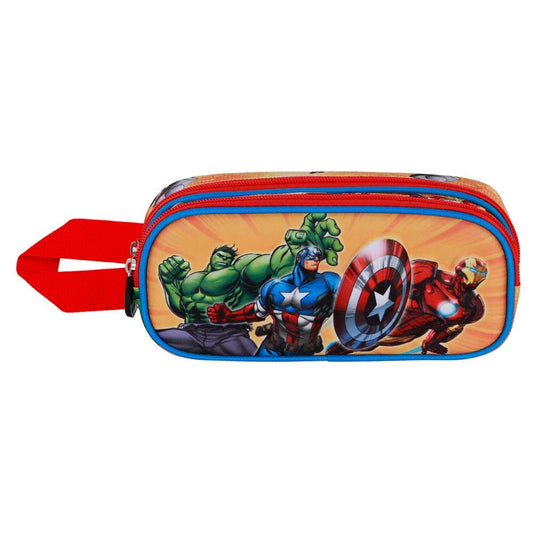 Astuccio doppio per matite Marvel 3D Attack Avengers