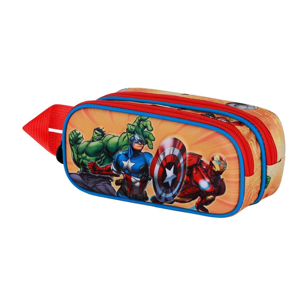 3d attack avengers marvel double pencil case