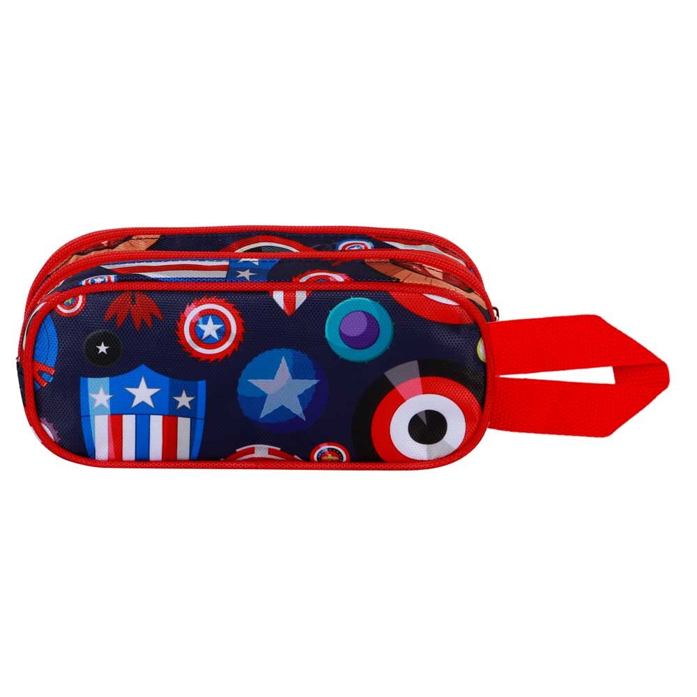 Astuccio doppio per matite 3D Patriot Captain America Marvel