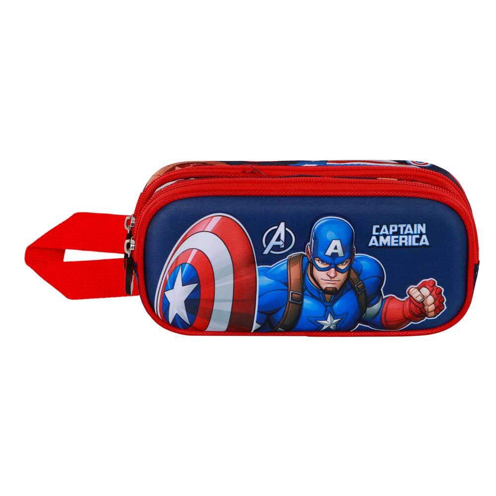 Astuccio doppio per matite 3D Patriot Captain America Marvel