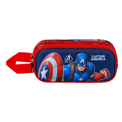 Astuccio doppio per matite 3D Patriot Captain America Marvel
