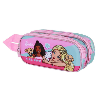 3d pets barbie double pencil case